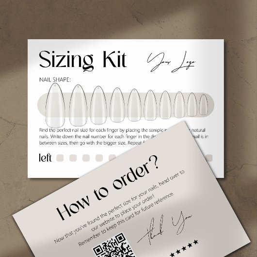 Sizing Kit Press-On Nagels Modern Bedankkaart