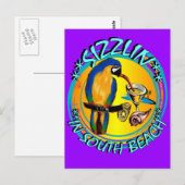 SIZZELENDE PAPEGAAIEN BRIEFKAART (Voorkant / Achterkant)