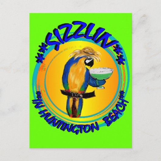 SIZZELENDE PAPEGAAIEN BRIEFKAART (Voorkant)