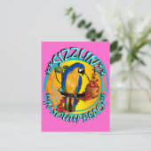 SIZZELENDE PAPEGAAIEN BRIEFKAART (Staand voorkant)