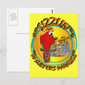 SIZZELENDE PAPEGAAIEN BRIEFKAART (Voorkant / Achterkant)
