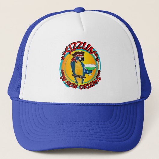 SIZZELENDE PAPEGAAIEN TRUCKER PET (Voorkant)