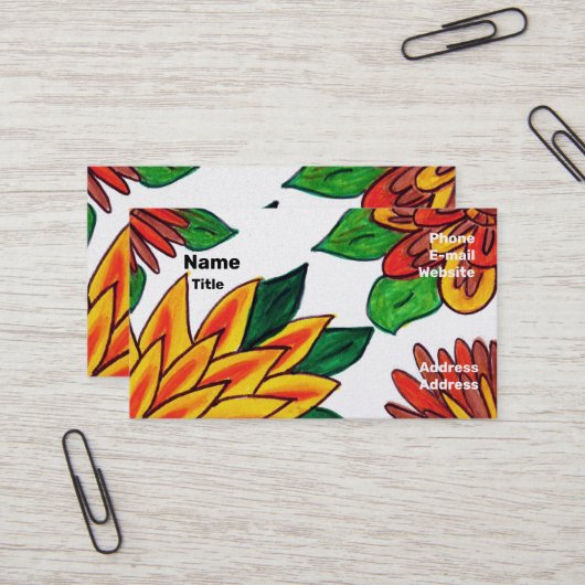 Sizzle Business Card-sjabloon Visitekaartje (Voorkant / Achterkant in situ)