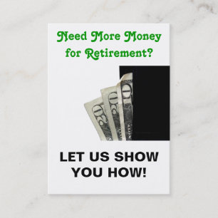 Sizzle Card - Laat ons je Shows! Visitekaartje