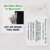 Sizzle Card - Laat ons je Shows! Visitekaartje (Voorkant / Achterkant)