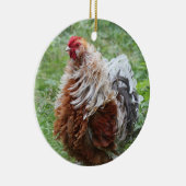 Sizzle Frizzle Fluffy Chicken Keramisch Ornament (Rechts)