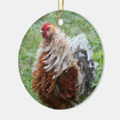 Sizzle Frizzle Fluffy Chicken Keramisch Ornament (Links)
