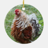 Sizzle Frizzle Fluffy Chicken Keramisch Ornament (Achterkant)