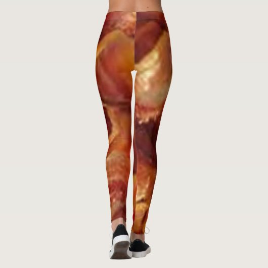 Sizzle in stijl: Schattige Varkenspek en Baconpatr Leggings (Achterkant)