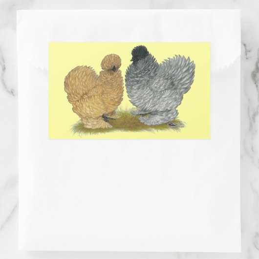 Sizzle Kippen Rechthoekige Sticker (Tas)