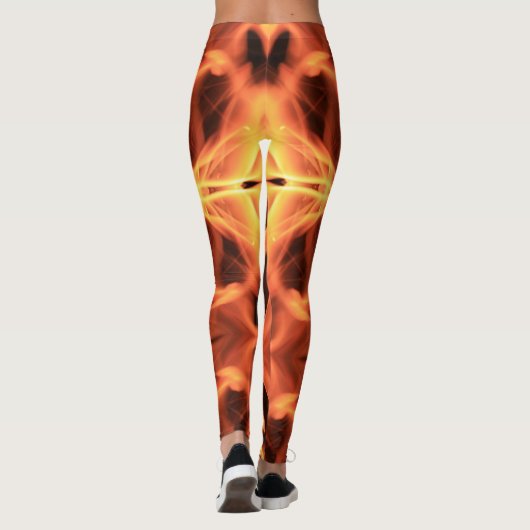 Sizzlin Hot Pants - Vlam Print Leggins Leggings (Achterkant)
