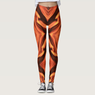Sizzlin Hot Pants - Vlam Print Leggins Leggings