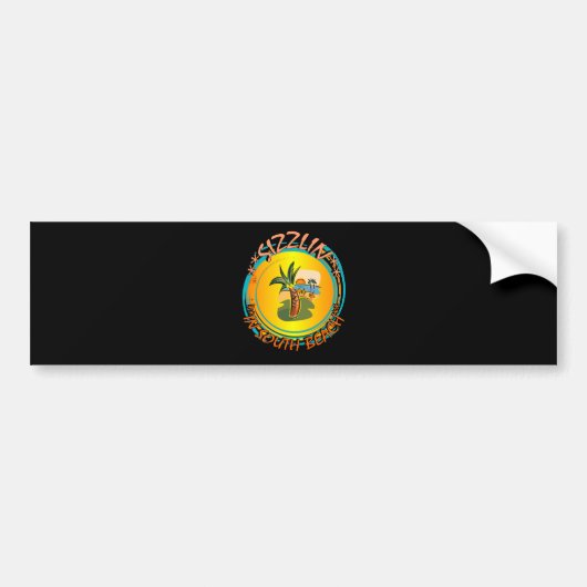 Sizzlin in South Beach Bumpersticker (Voorkant)