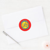 Sizzlin in South Beach Ronde Sticker (Envelop)