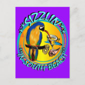 SIZZLIN PARROTS BRIEFKAART (Voorkant)