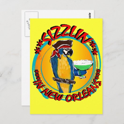 SIZZLIN PARROTS BRIEFKAART (Voorkant / Achterkant)