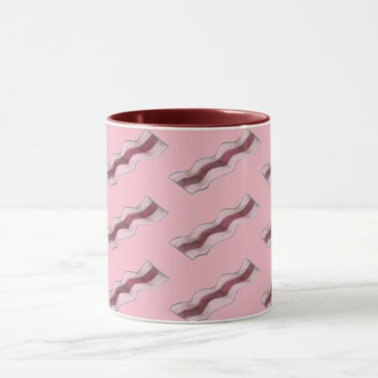 Sizzling Bacon Breakfast Food Fried Strips Vlees Mok (Midden)