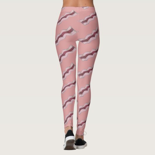 Sizzling Bacon Strips Breakfast Medium Leggings (Achterkant)