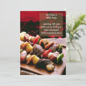 Sizzling BBQ Party-uitnodigingen Kaart (Staand voorkant)