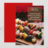 Sizzling BBQ Party-uitnodigingen Kaart (Voorkant / Achterkant)