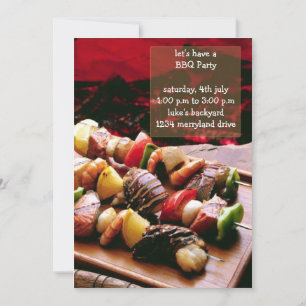 Sizzling BBQ Party-uitnodigingen Kaart