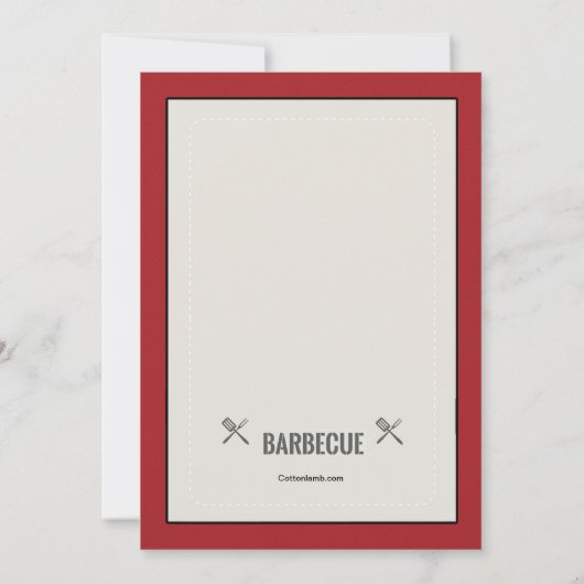 Sizzling BBQ Uitnodiging (Achterkant)