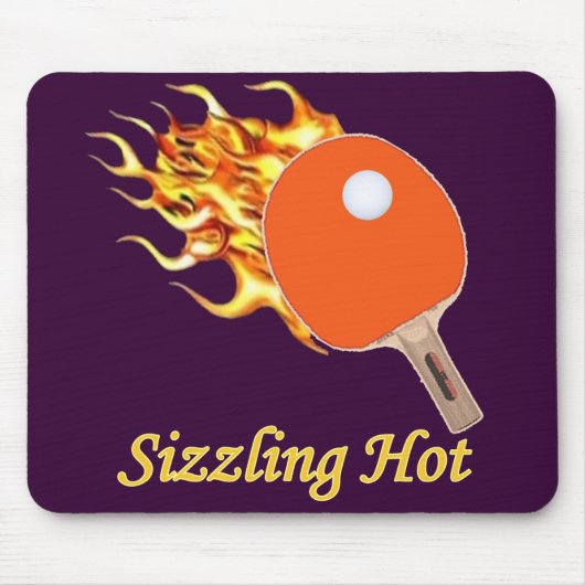 Sizzling Heet Flaming Ping Pong Muismat (Voorkant)