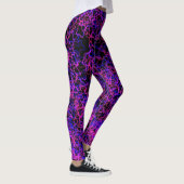Sizzling Hot Pink en Blue op zwarte leggings (Rechts)