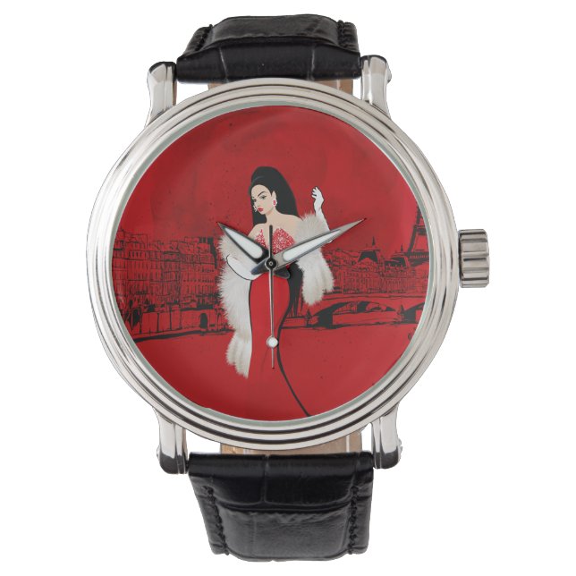 Sizzling in Parijs Horloge (Voorkant)