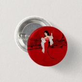 Sizzling in Parijs Ronde Button 3,2 Cm (Voorkant /achterkant)