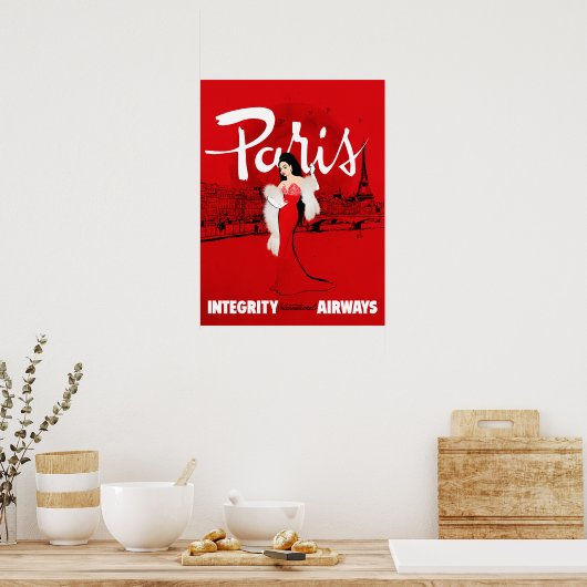 Sizzling in Paris Poster (Keuken)