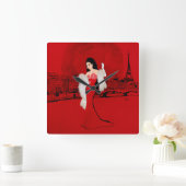 Sizzling in Paris Vierkante Klok (Huis)