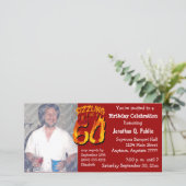 Sizzling om 60 uur 's avonds Foto Uitnodigen (Staand voorkant)