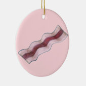 Sizzling Pink Bacon Strip Breakfast Food Keramisch Ornament (Rechts)