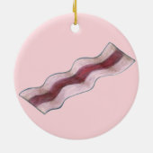 Sizzling Pink Bacon Strip Breakfast Food Keramisch Ornament (Achterkant)