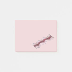 Sizzling Pink Bacon Strip Foodie Vlees na zijn Post-it® Notes