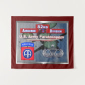 Sizzling Senior Jump Wings 82nd Airborne Division Wandkleed (Voorkant (horizontaal))
