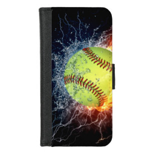 Sizzling Softball iPhone 8/7 Portemonnee Hoesje
