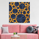 Sizzling Trippy Abstracte Lava Gaten Ontwerppatroo Canvas Afdruk (Insitu (Woonkamer))