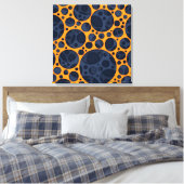 Sizzling Trippy Abstracte Lava Gaten Ontwerppatroo Canvas Afdruk (Insitu (Slaapkamer))