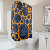 Sizzling Trippy Abstracte Lava Gaten Ontwerppatroo Douchegordijn (In situ)