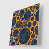 Sizzling Trippy Abstracte Lava Gaten Ontwerppatroo Vierkante Klok (Hoek)