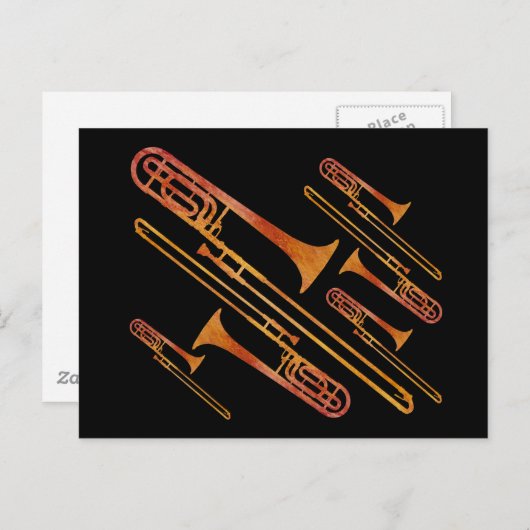 Sizzling Trombones Briefkaart (Voorkant / Achterkant)