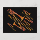 Sizzling Trombones Briefkaart (Voorkant)