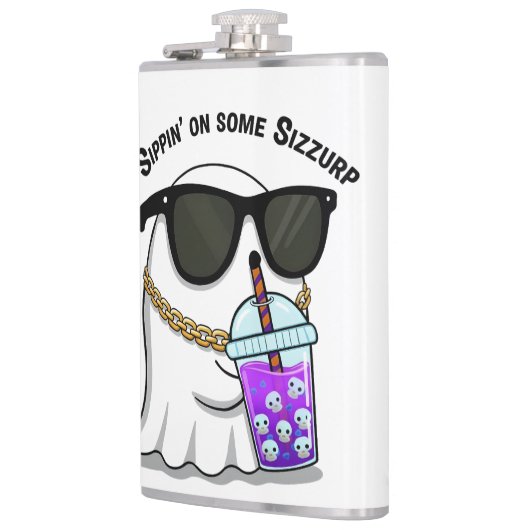Sizzurp Ghost Kawaii Flask Heupfles (Links)