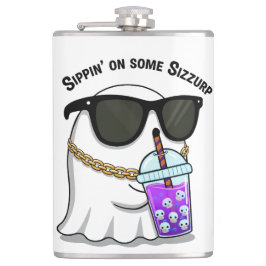 Sizzurp Ghost Kawaii Flask Heupfles