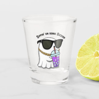 Sizzurp Ghost Shot Glass – Funny Cute Ghost  Shot Glas