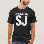 SJ Nickname noemt me enkel SJ Monogram Initialen T-shirt (Voorkant)