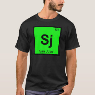 Sj - San Jose Stad Chemie Periodiek Systeem Symboo T-shirt