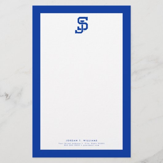 SJ Spartans logo Briefpapier (Voorkant)